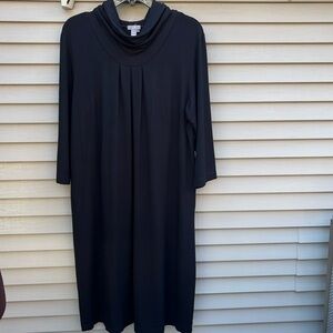 J Jill cowl neck black dress size large